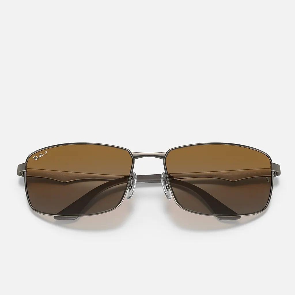 Kính Ray-Ban Rb3498 Polarized Xám Nhám Nâu