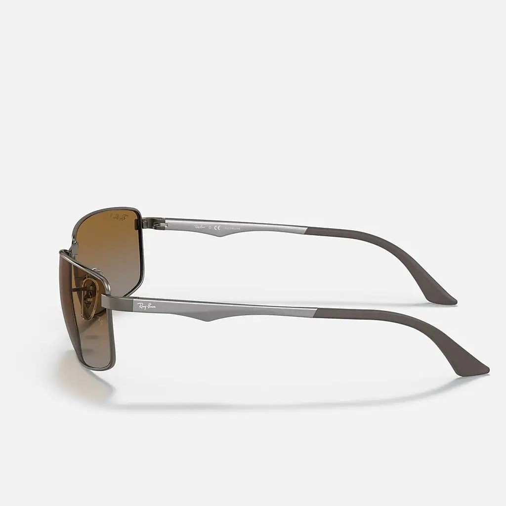 Kính Ray-Ban Rb3498 Polarized Xám Nhám Nâu