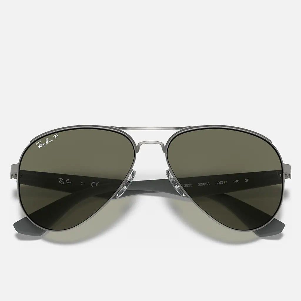 Kính Ray-Ban Rb3523 Xám Nhám Xanh Lá