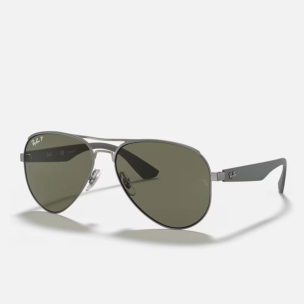 Kính Ray-Ban Rb3523 Xám Nhám Xanh Lá