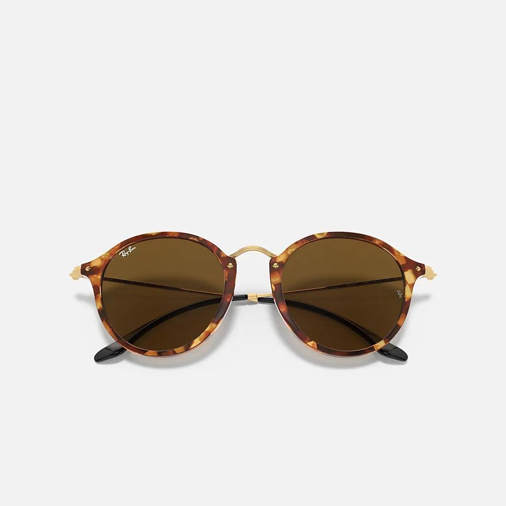 Kính Ray-Ban Round Fleck Nâu