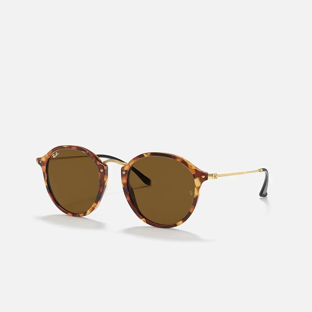 Kính Ray-Ban Round Fleck Nâu