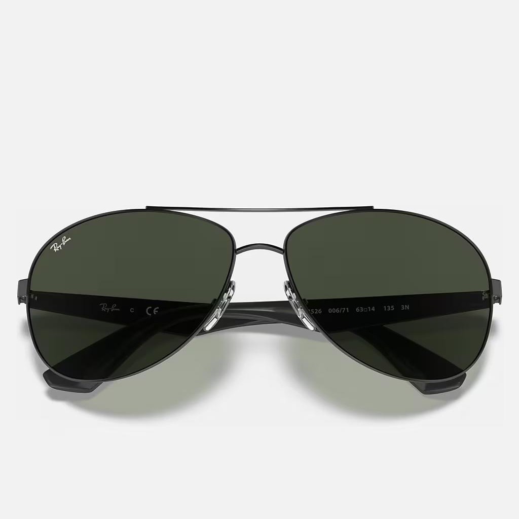 Kính Ray-Ban Rb3526 Đen Nhám Xanh Lá