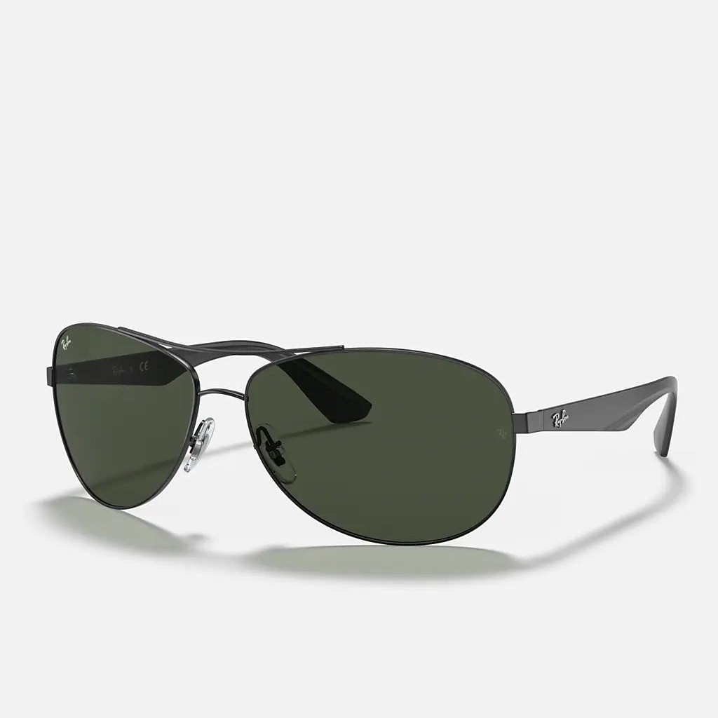 Kính Ray-Ban Rb3526 Đen Nhám Xanh Lá