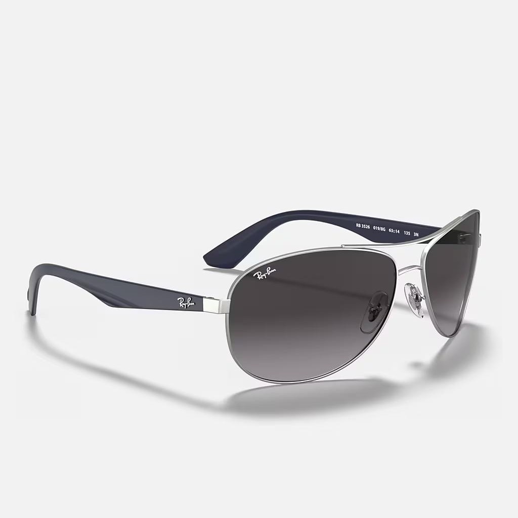 Kính Ray-Ban Rb3526 Bạc Nhám Xám