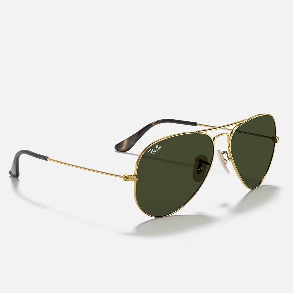 Kính Ray-Ban Aviator Havana Collection Vàng Xanh Lá