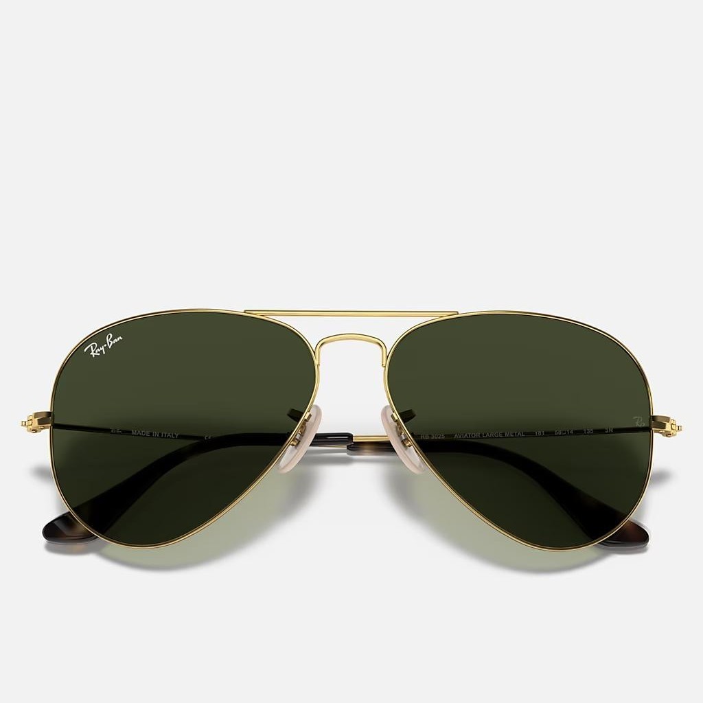 Kính Ray-Ban Aviator Havana Collection Vàng Xanh Lá