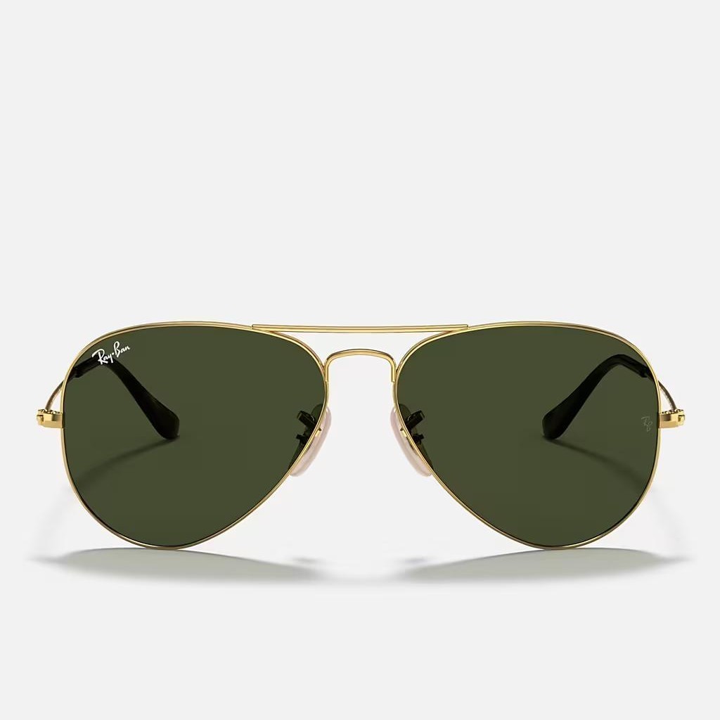 Kính Ray-Ban Aviator Havana Collection Vàng Xanh Lá