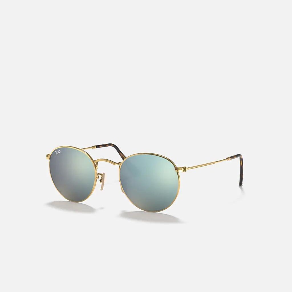 Kính Ray-Ban Round Flat Lenses Vàng Xám