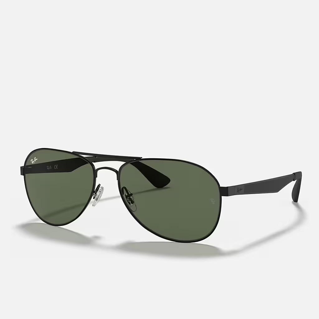 Kính Ray-Ban Rb3549 Đen Nhám Xanh Lá