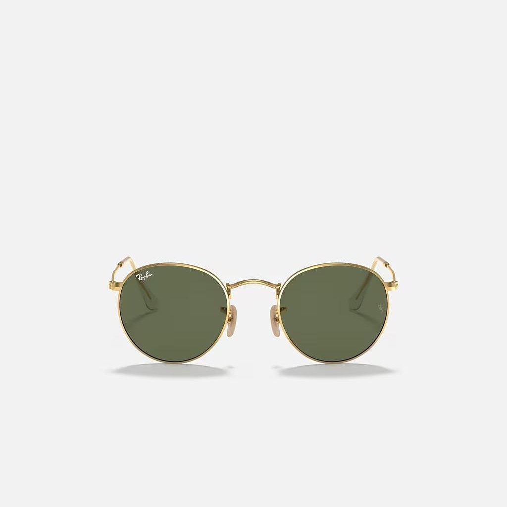 Kính Ray-Ban Round Flat Lenses Vàng Xanh Lá