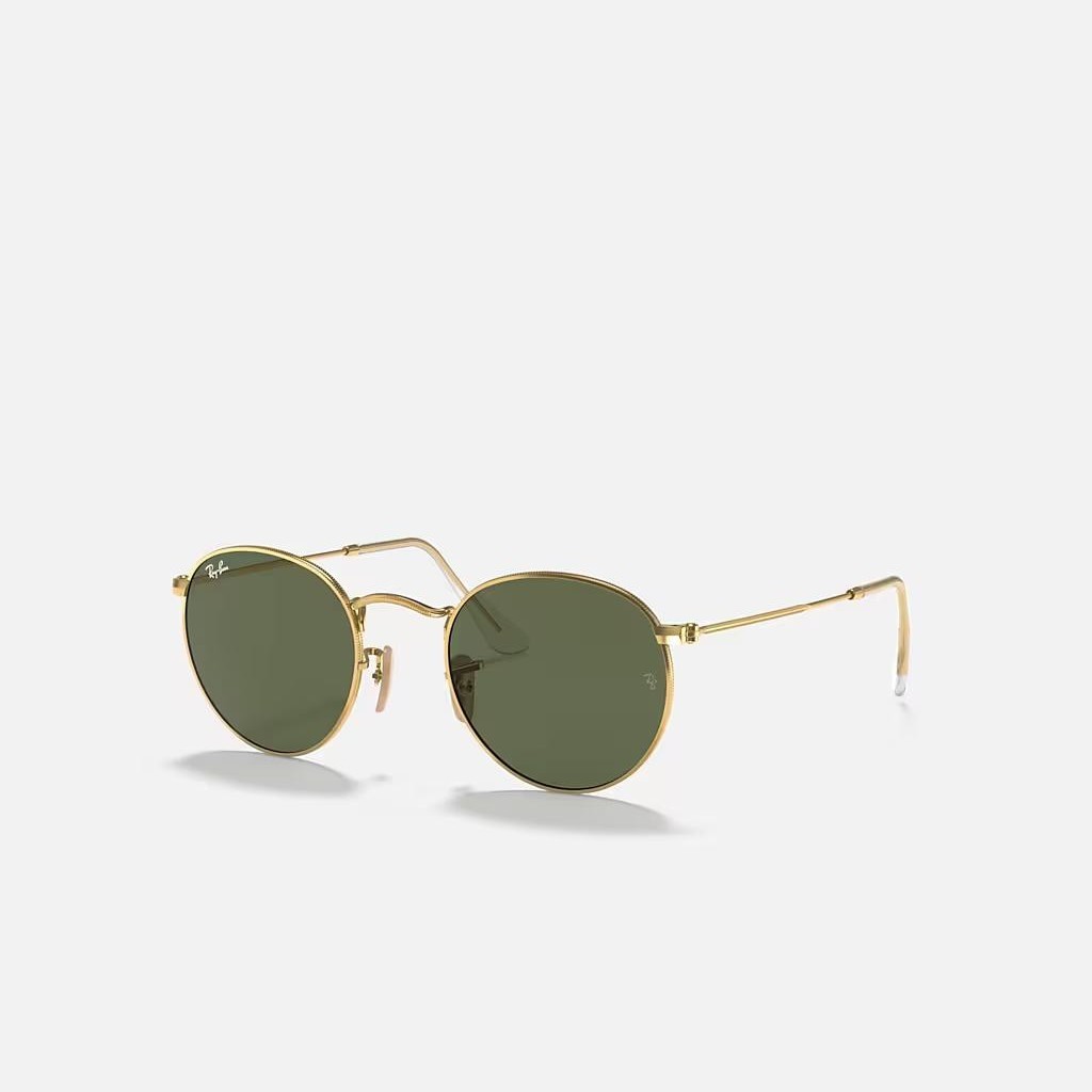 Kính Ray-Ban Round Flat Lenses Vàng Xanh Lá