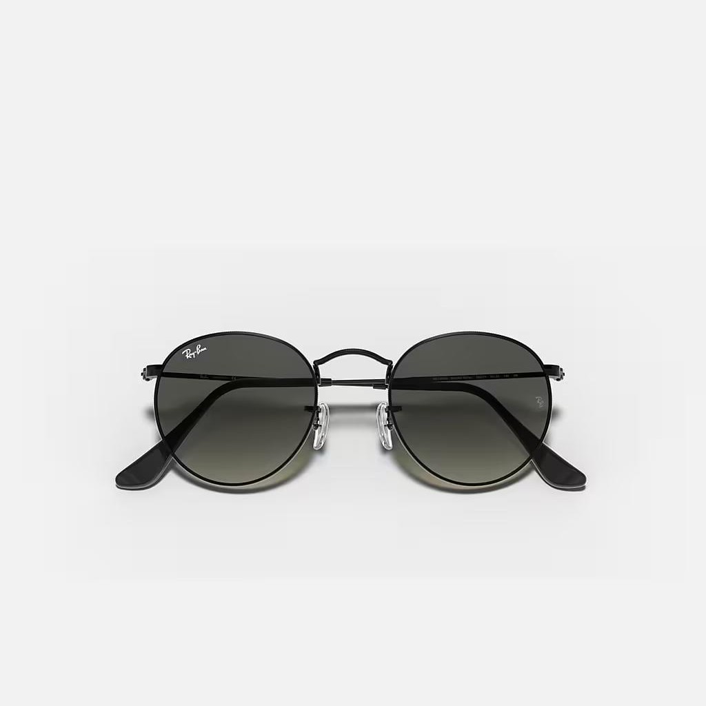 Kính Ray-Ban Round Flat Lenses Đen Xám