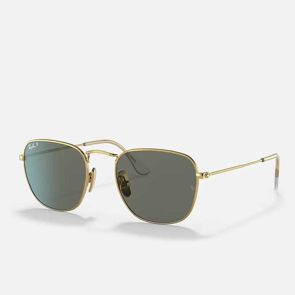 Kính Ray-Ban Frank Titanium Polarized Vàng Xanh Lá