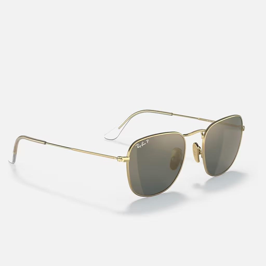 Kính Ray-Ban Frank Titanium Polarized Vàng Xanh Dương