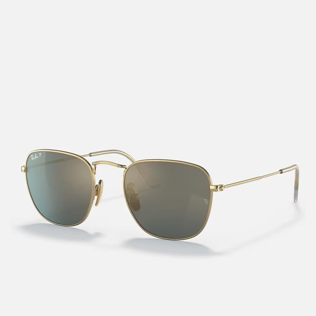 Kính Ray-Ban Frank Titanium Polarized Vàng Xanh Dương