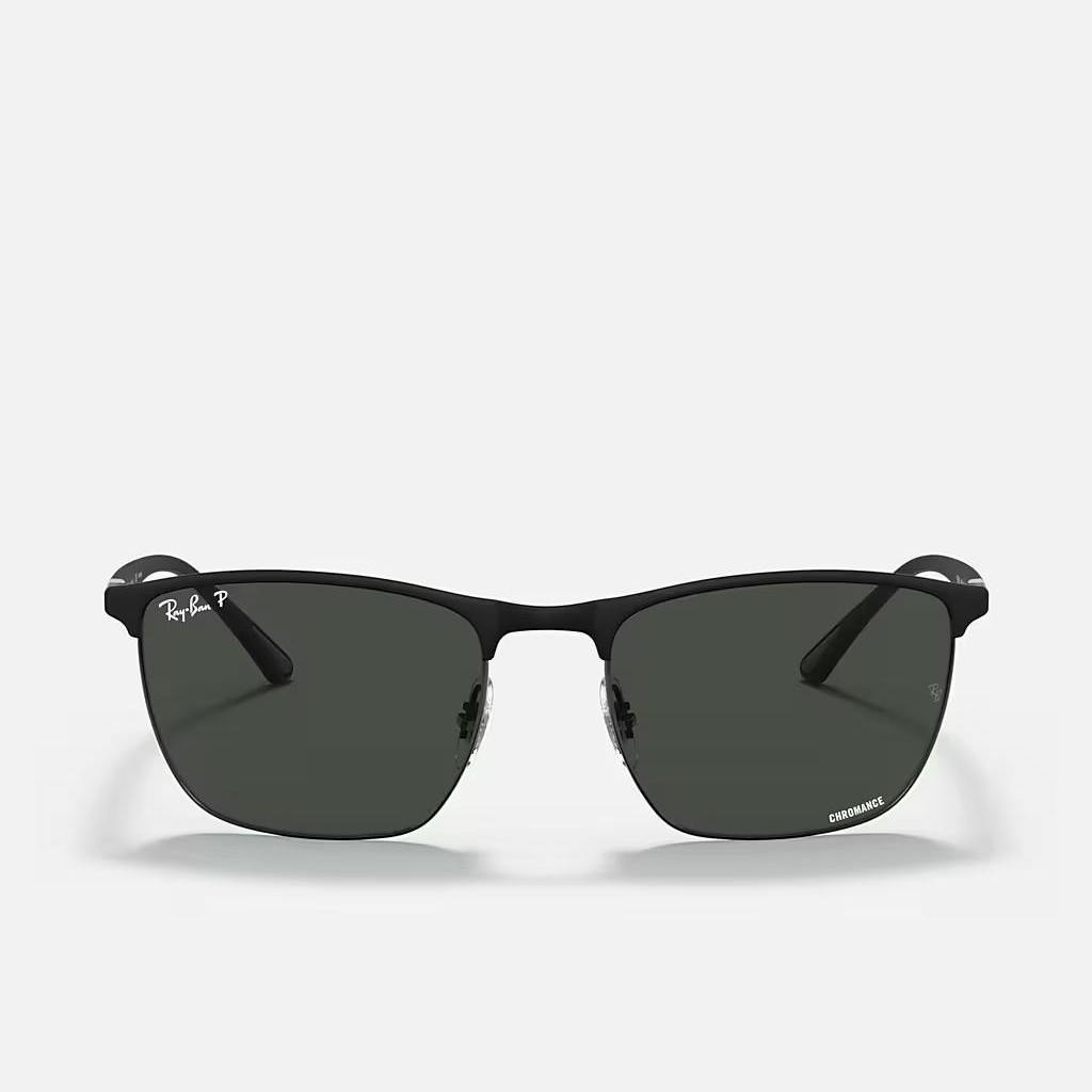 Kính Ray-Ban Rb3686 Chromance Đen Nhám Xám Đậm