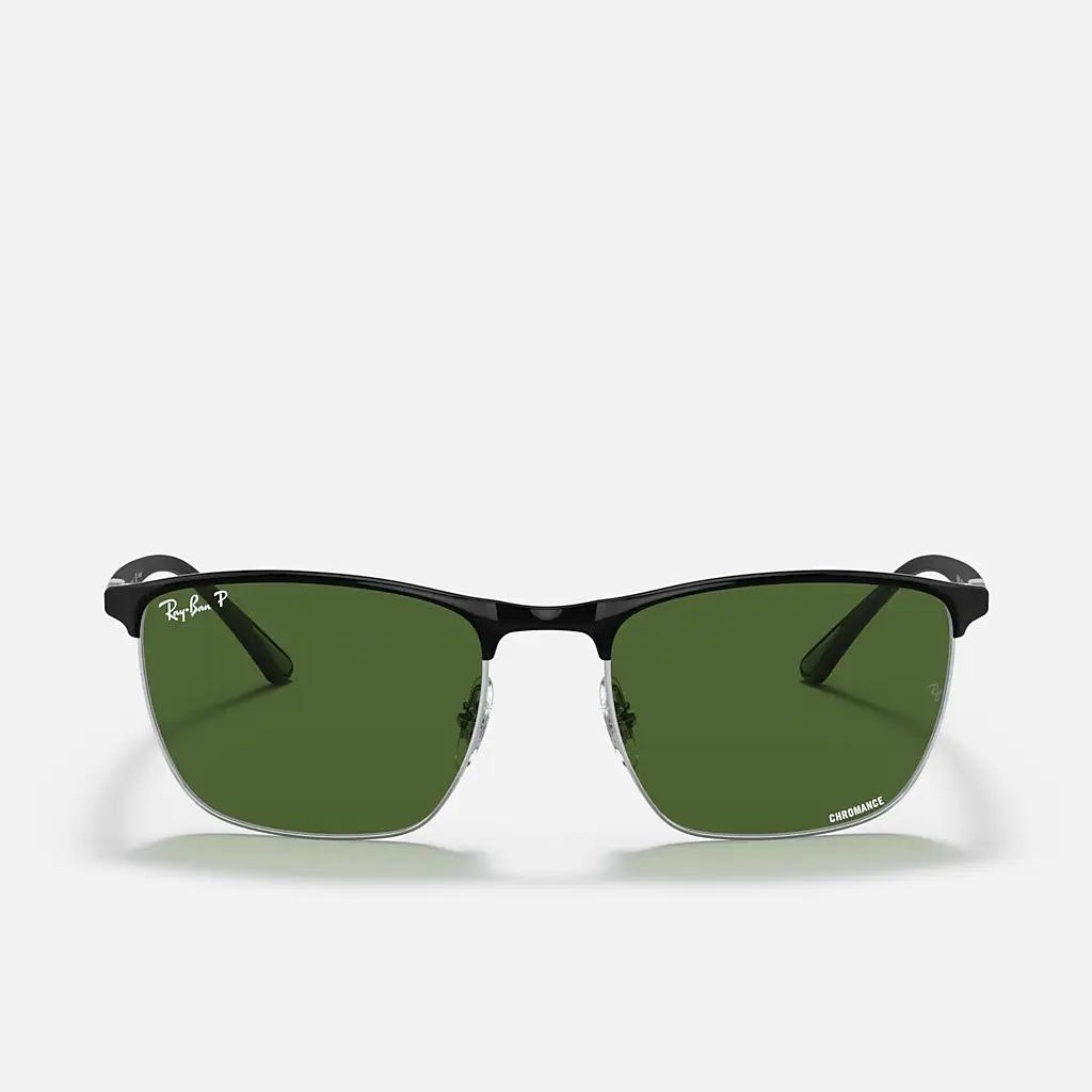 Kính Ray-Ban Rb3686 Chromance Đen Xanh Lá Đậm