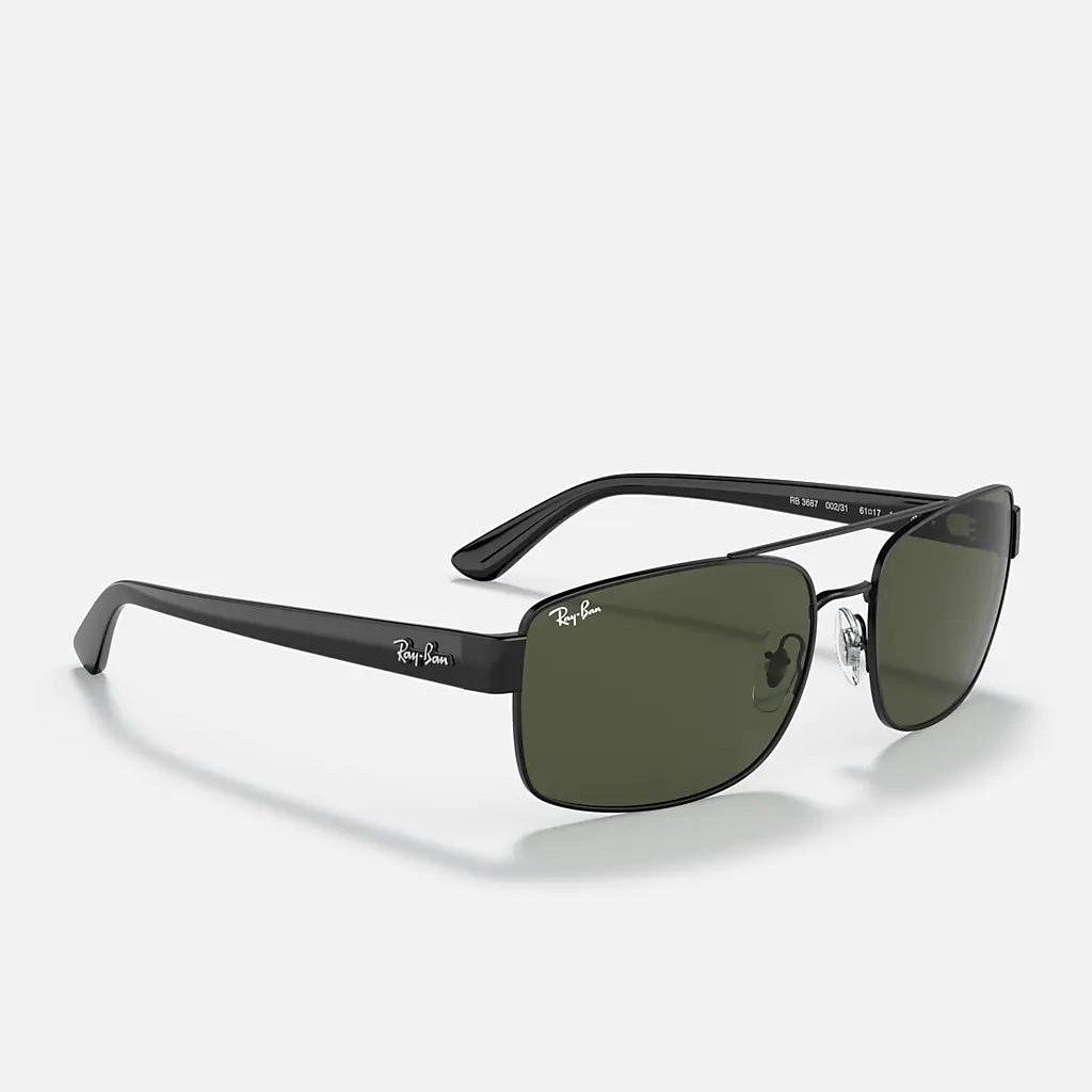 Kính Ray-Ban Rb3687 Đen Xanh Lá