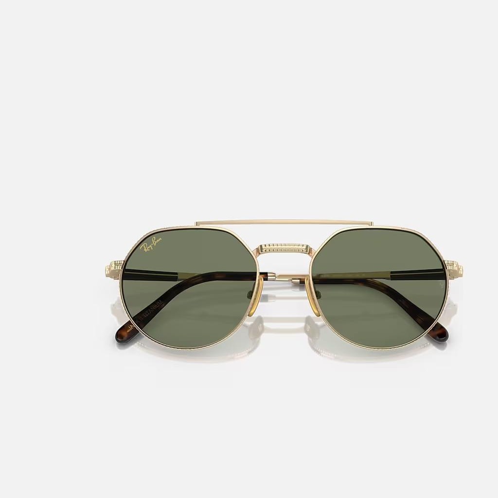 Kính Ray-Ban Jack Ii Titanium Vàng Xanh Lá