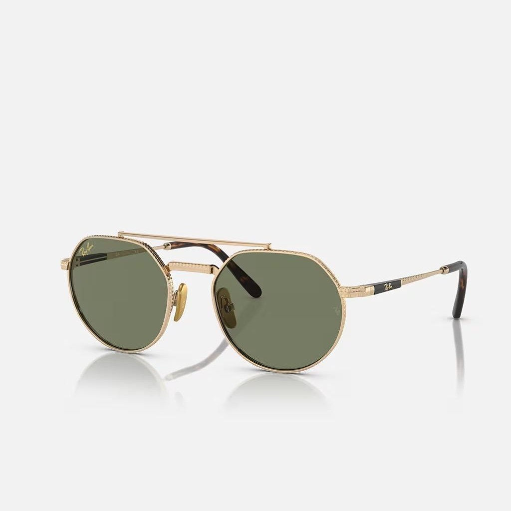 Kính Ray-Ban Jack Ii Titanium Vàng Xanh Lá