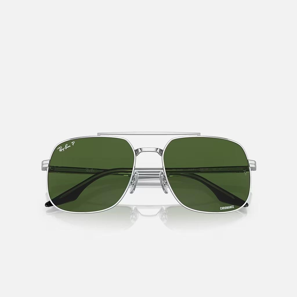 Kính Ray-Ban Rb3699 Bạc Xanh Lá Đậm