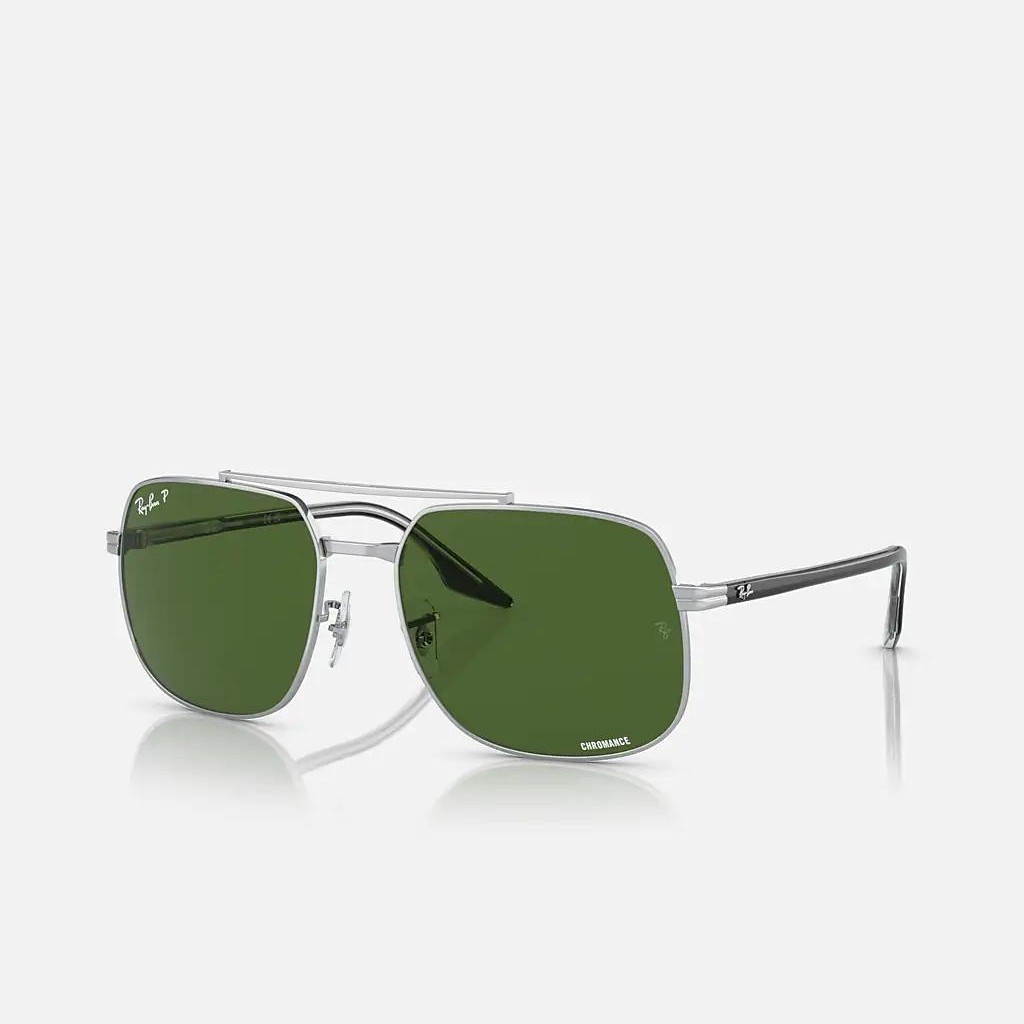 Kính Ray-Ban Rb3699 Bạc Xanh Lá Đậm