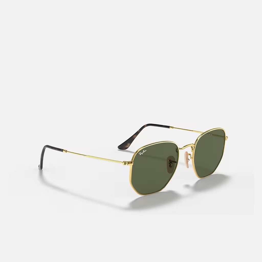 Kính Ray-Ban Hexagonal Flat Lenses Vàng Xanh Lá