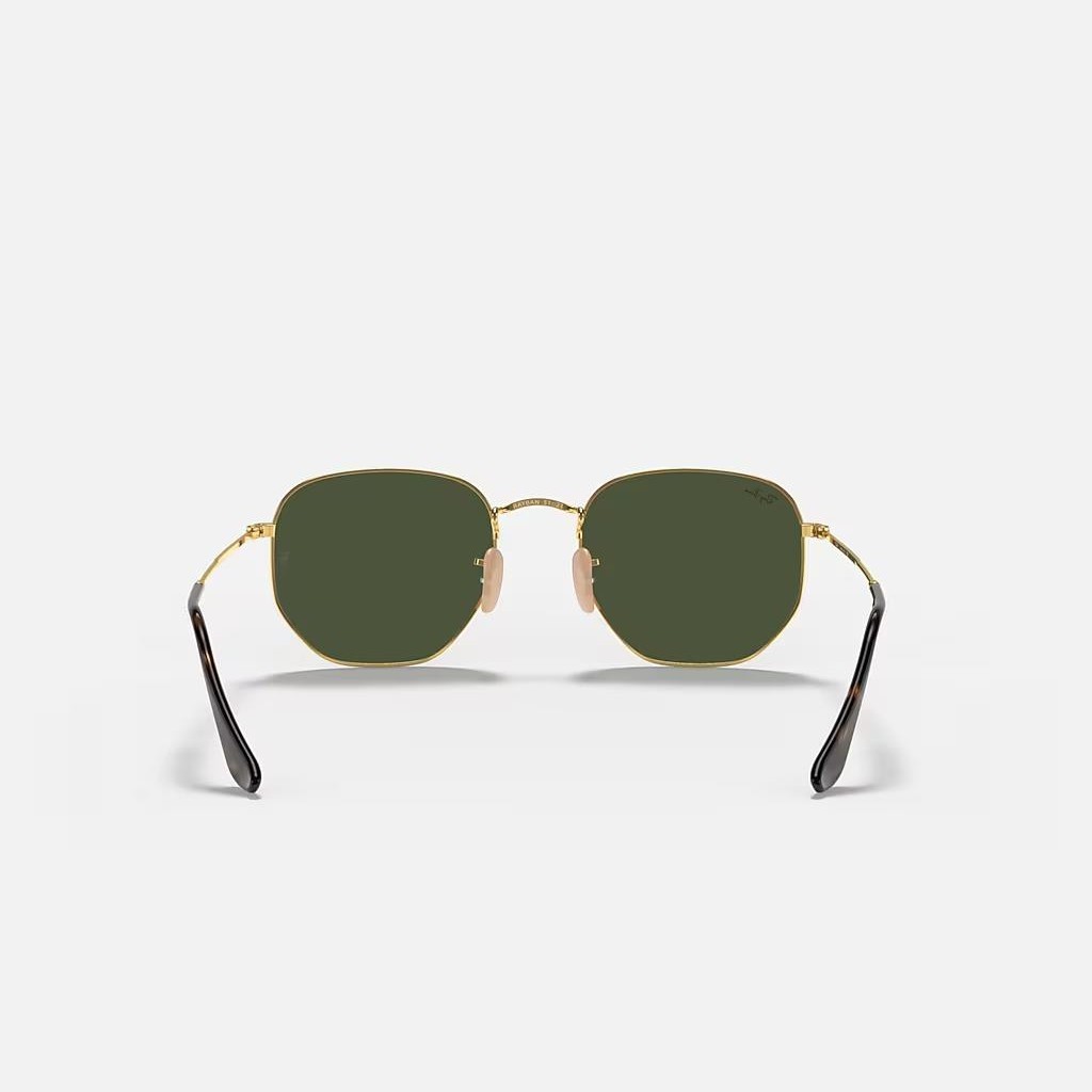 Kính Ray-Ban Hexagonal Flat Lenses Vàng Xanh Lá