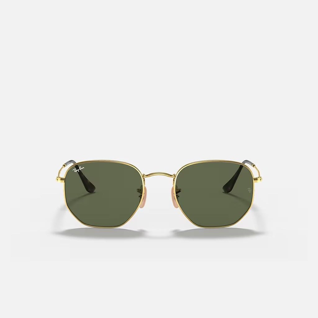 Kính Ray-Ban Hexagonal Flat Lenses Vàng Xanh Lá