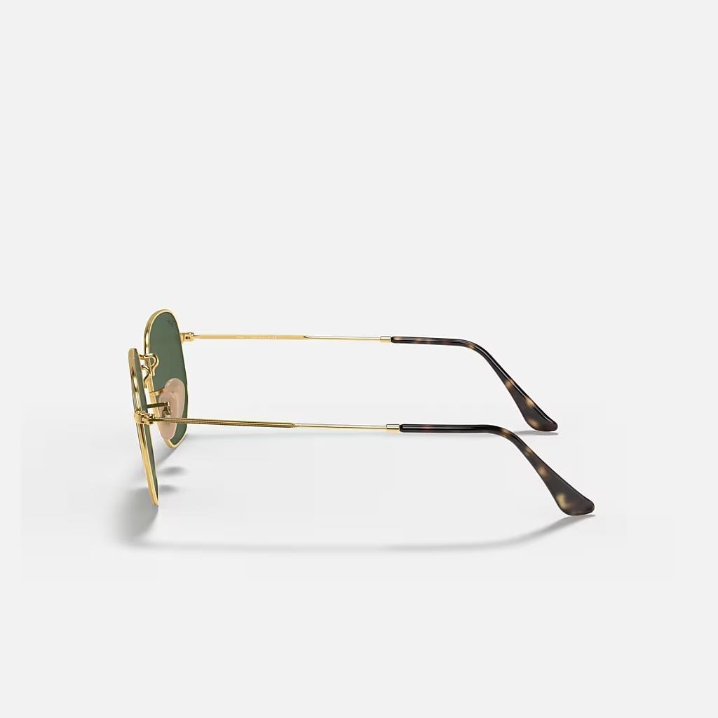 Kính Ray-Ban Hexagonal Flat Lenses Vàng Xanh Lá