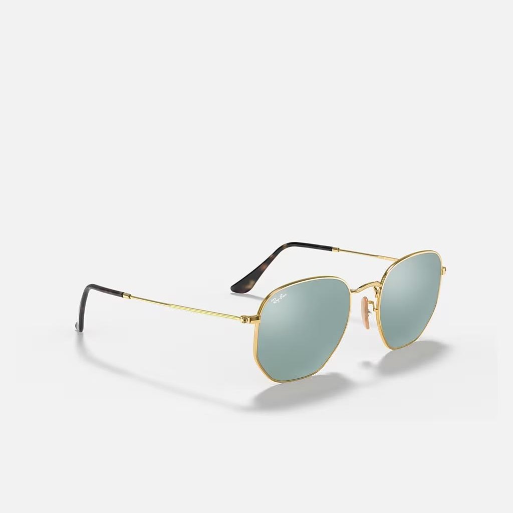 Kính Ray-Ban Hexagonal Flat Lenses Vàng Bạc