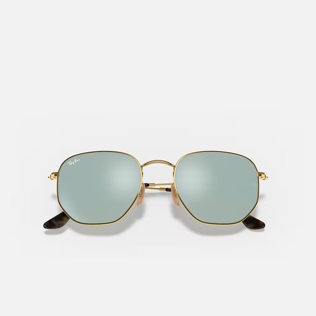 Kính Ray-Ban Hexagonal Flat Lenses Vàng Bạc