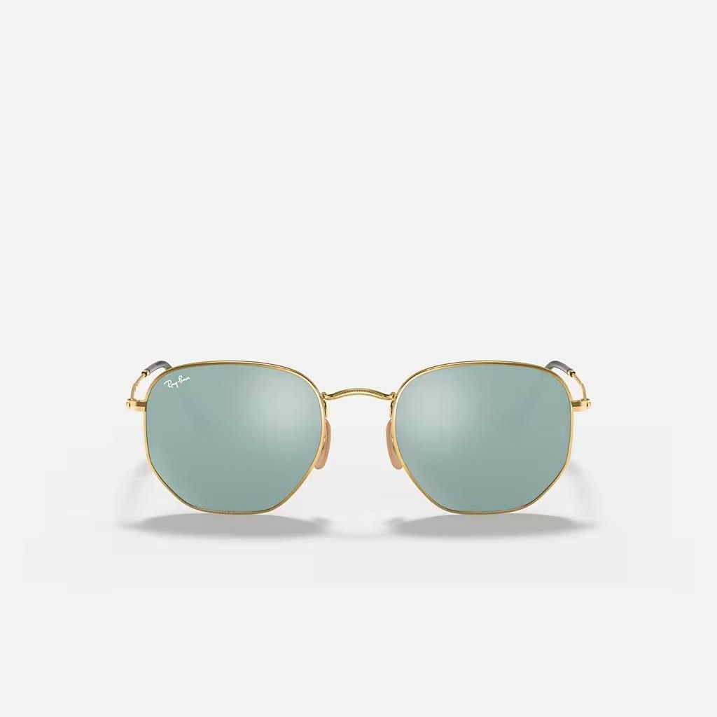 Kính Ray-Ban Hexagonal Flat Lenses Vàng Bạc