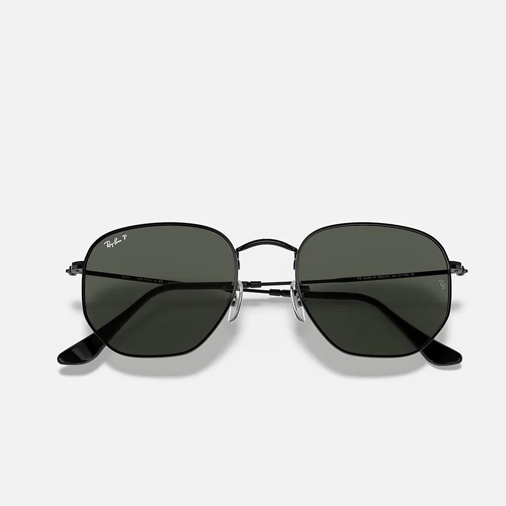 Kính Ray-Ban Hexagonal Flat Lenses Đen Xanh Lá