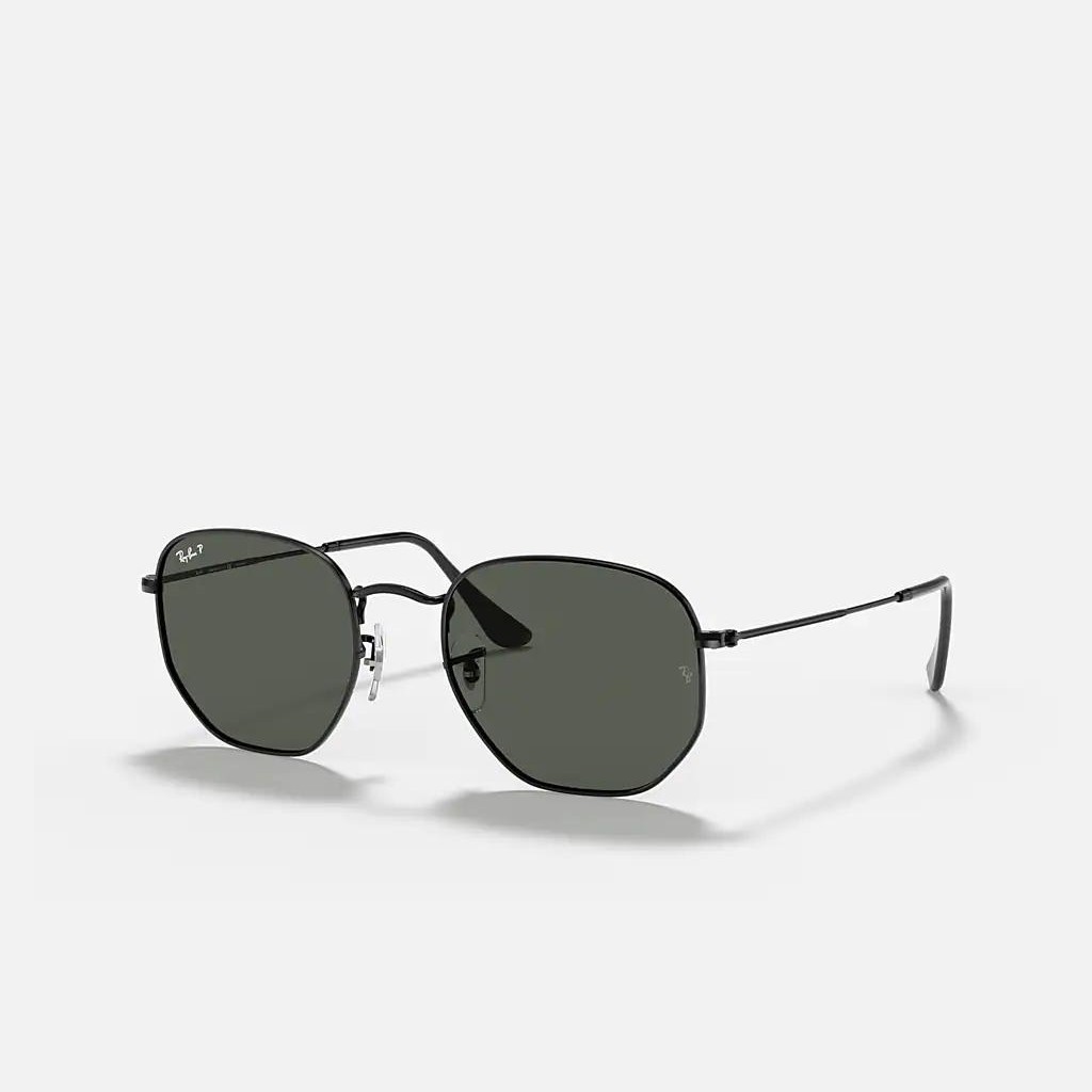 Kính Ray-Ban Hexagonal Flat Lenses Đen Xanh Lá