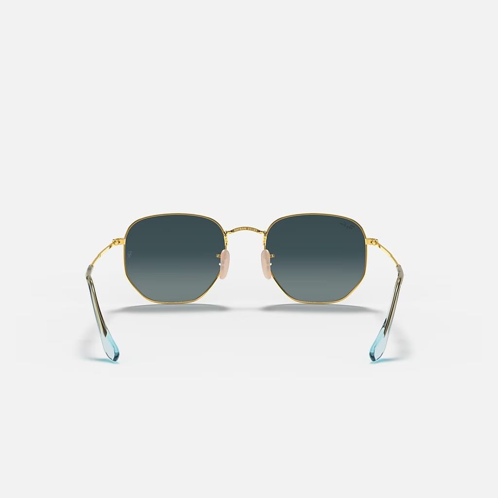 Kính Ray-Ban Hexagonal Flat Lenses Vàng Xanh Dương