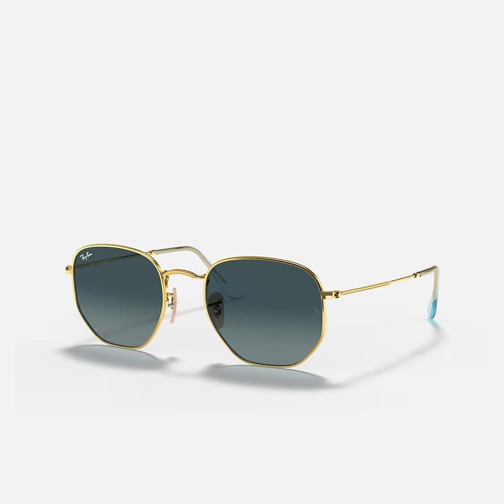 Kính Ray-Ban Hexagonal Flat Lenses Vàng Xanh Dương