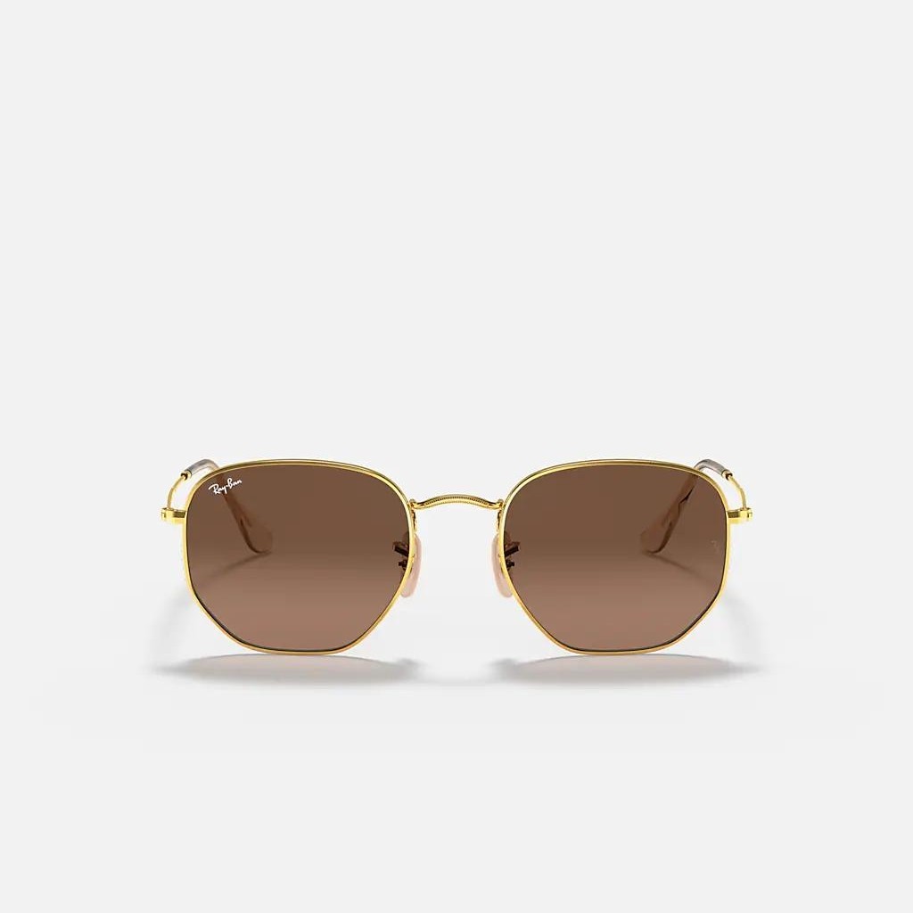 Kính Ray-Ban Hexagonal Flat Lenses Vàng Nâu