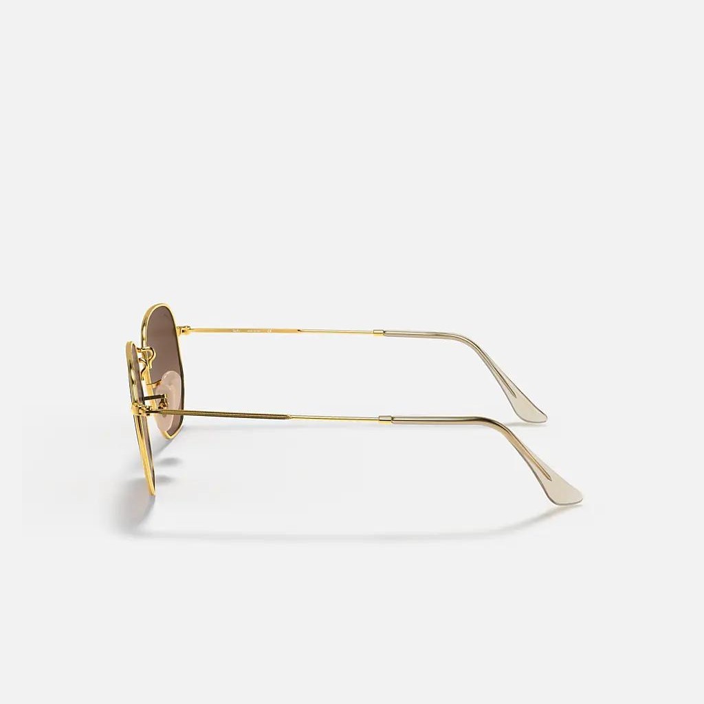 Kính Ray-Ban Hexagonal Flat Lenses Vàng Nâu