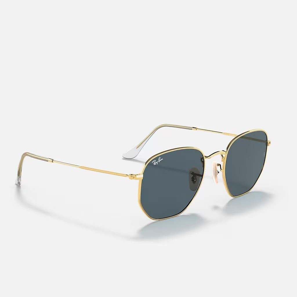 Kính Ray-Ban Hexagonal Flat Lenses Vàng Xanh Dương