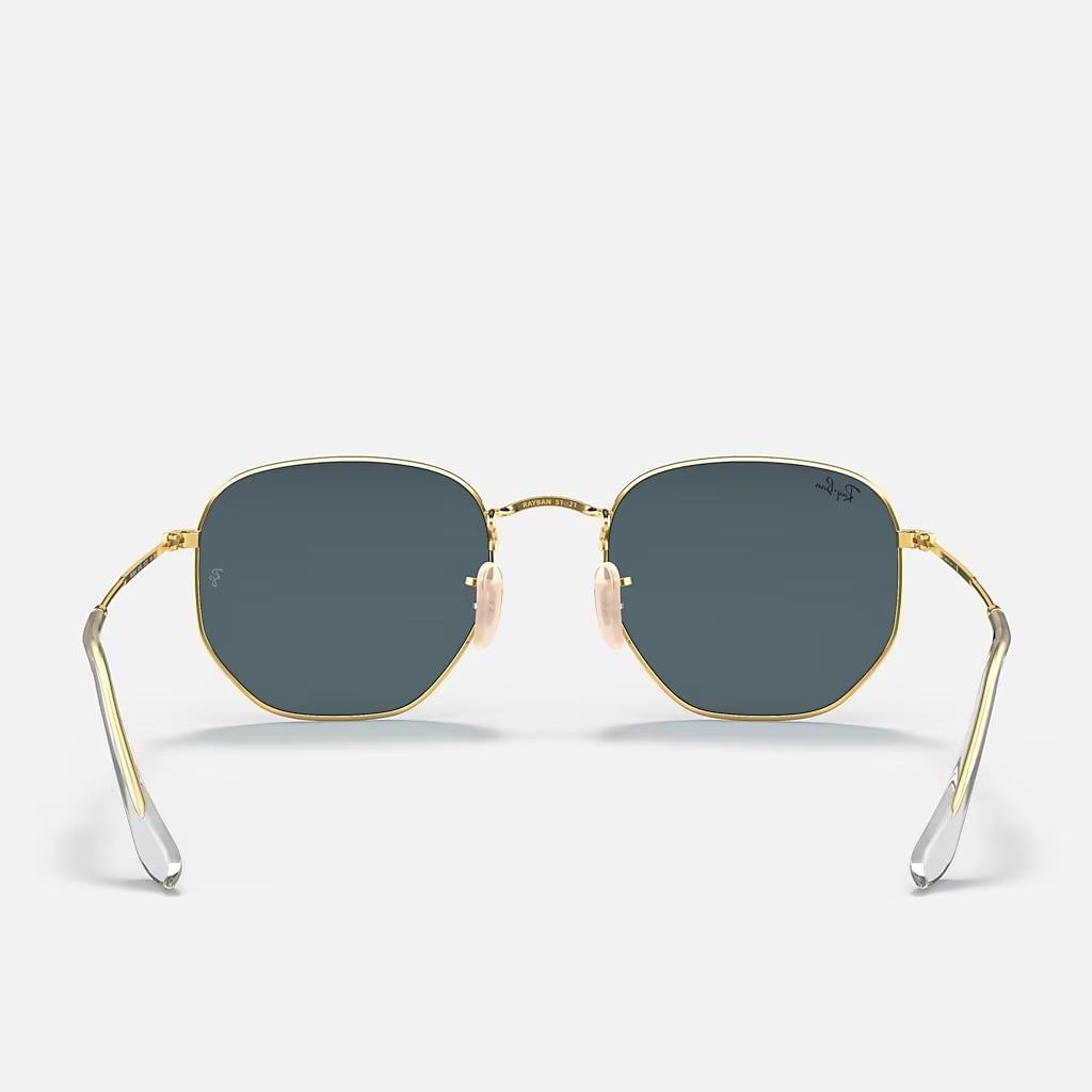 Kính Ray-Ban Hexagonal Flat Lenses Vàng Xanh Dương