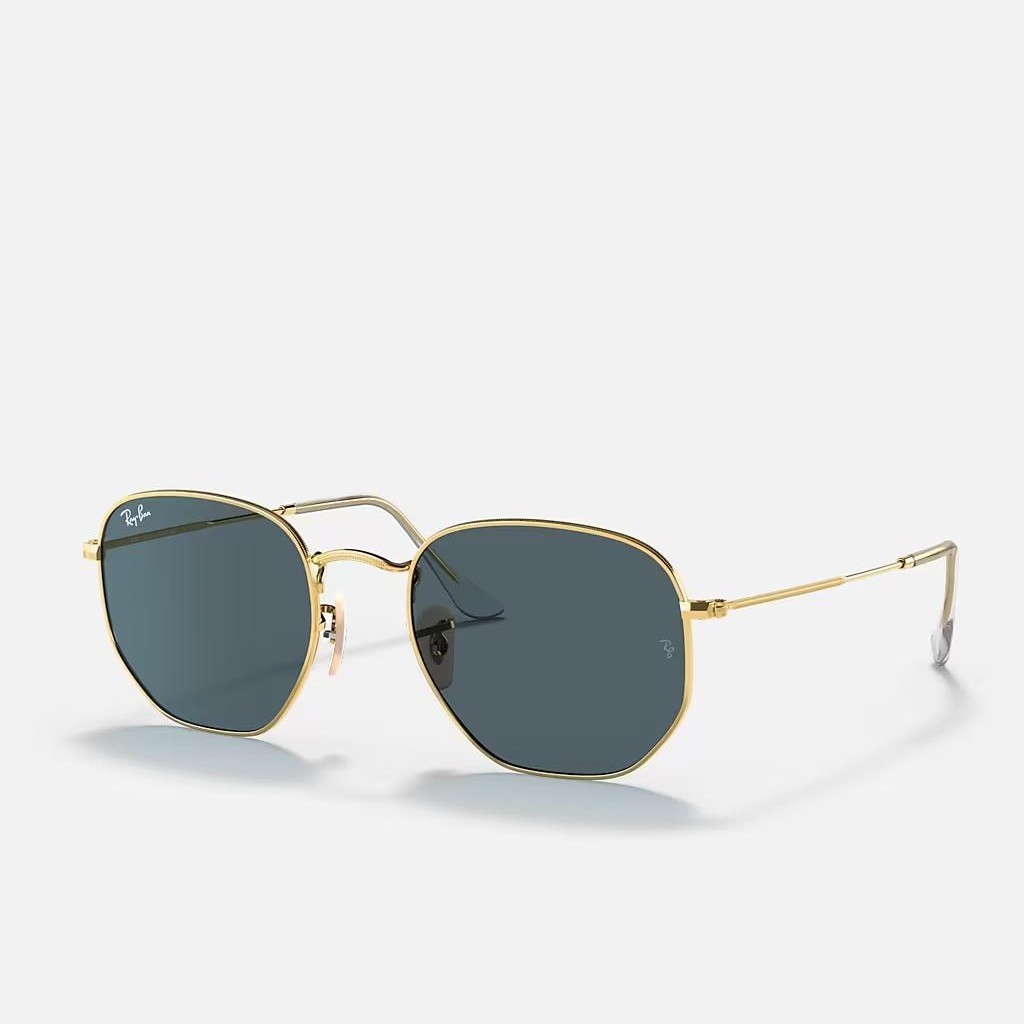 Kính Ray-Ban Hexagonal Flat Lenses Vàng Xanh Dương