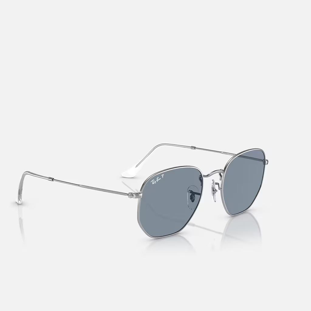 Kính Ray-Ban Hexagonal Flat Lenses Bạc Xanh Dương