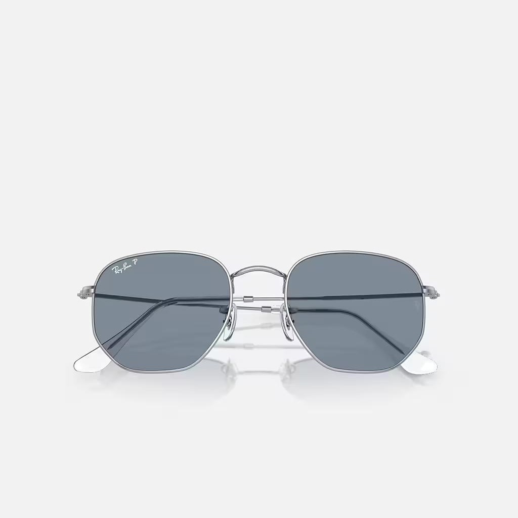 Kính Ray-Ban Hexagonal Flat Lenses Bạc Xanh Dương