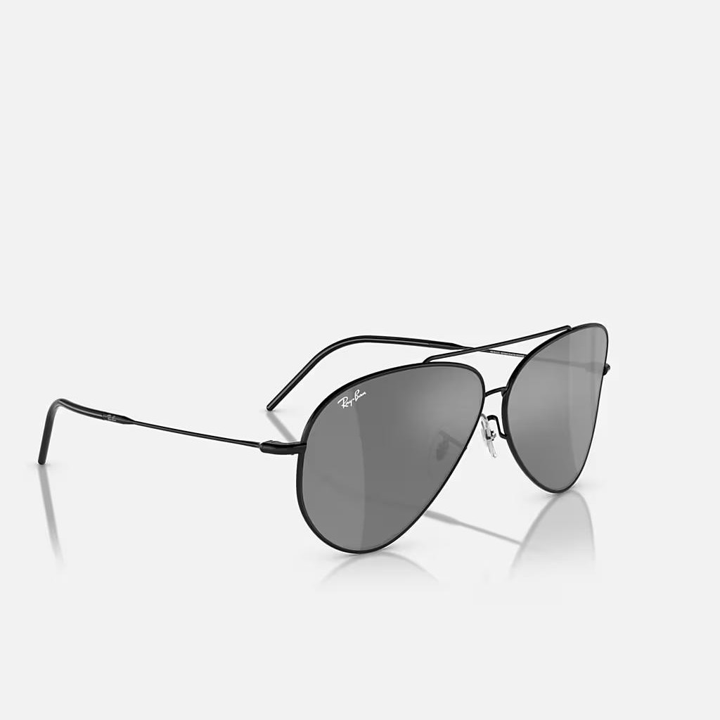 Kính Ray-Ban Aviator Reverse Đen Bạc