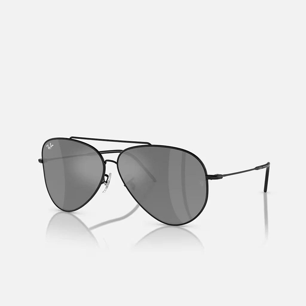 Kính Ray-Ban Aviator Reverse Đen Bạc