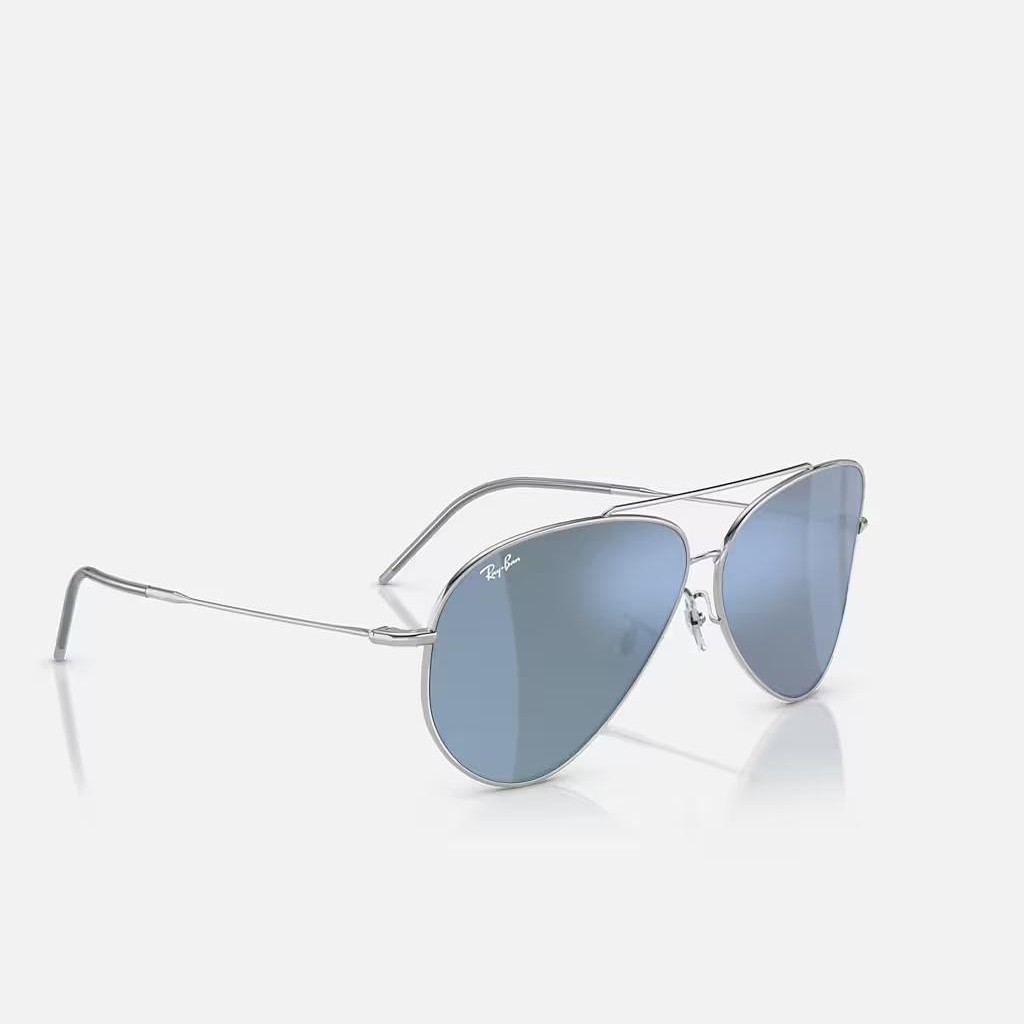 Kính Ray-Ban Aviator Reverse Bạc Xanh Dương