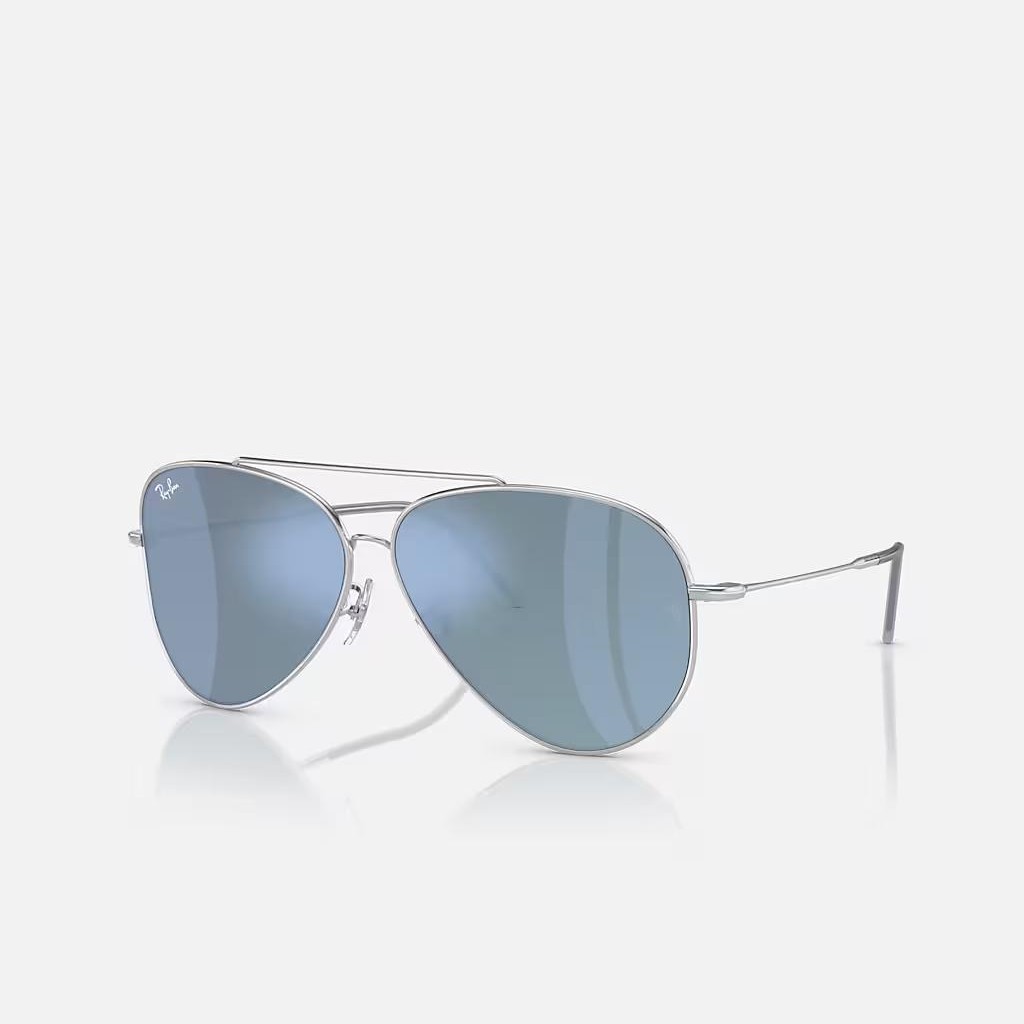 Kính Ray-Ban Aviator Reverse Bạc Xanh Dương