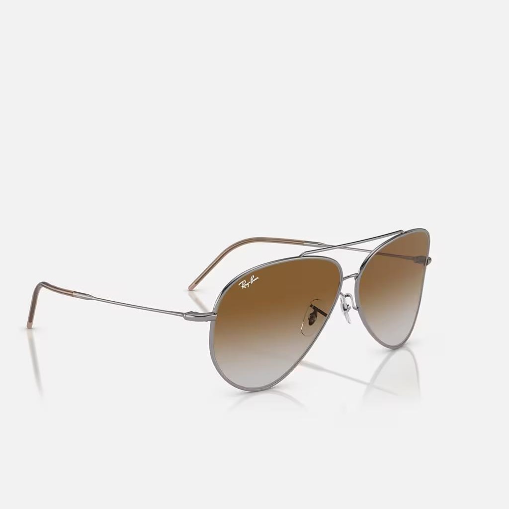 Kính Ray-Ban Aviator Reverse Xám Nâu